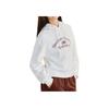 Skechers Letter Print Versatile Comfortable Hooded Long Sleeve Sweatshirt Women Sweatshirt Off-White L324W051-0074