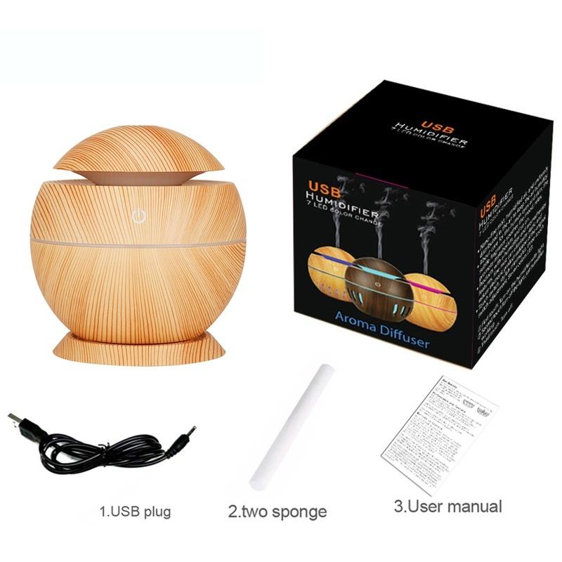 USB Humidifier 7 Color LED Lights Oil Aroma Diffuser Cool Mist Maker Night Light For Home Office
