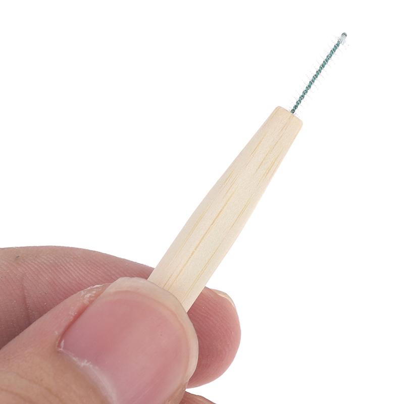 30Pcs Bamboo Interdental Brushes Dental Floss Cleaners Teeth Brush Toothpick