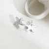 2Pcs/Set Fashion Starfish Stud Earrings For Women Geometric Gold Silver Color Temperament Earrings Summer Beach Jewelry Gift New