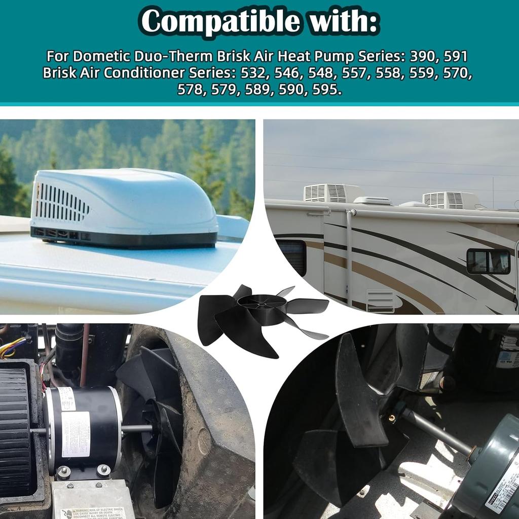 3313107.015 Fan Blade For Dometic Brisk Air Conditioner, 3313107.015 RV AC Fan Blade For Dometic Duo-Therm AC Series, 3313107.0150000001 317937.000