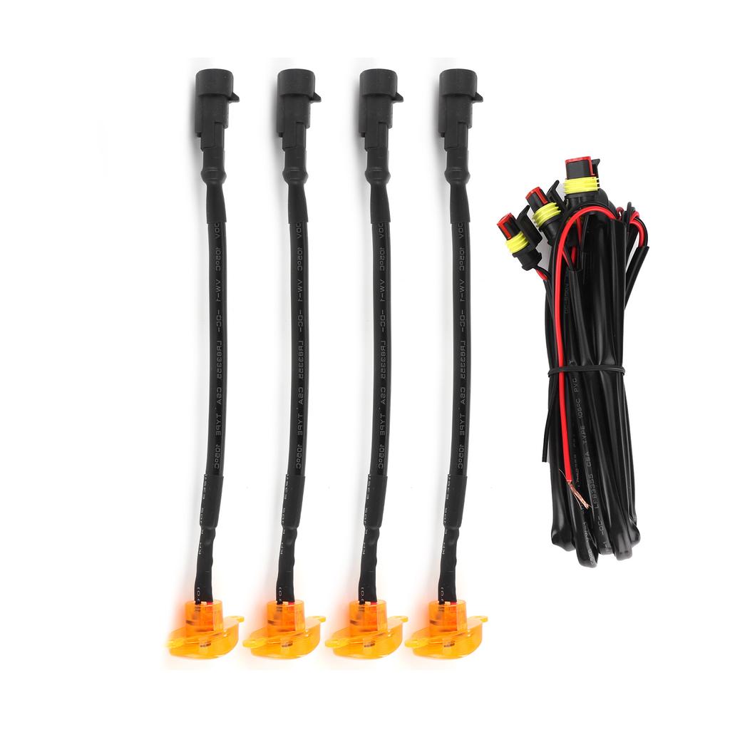 Car Grille Amber Lights IP68 Waterproof 1000LM for Daytime Running Light  Fog Lamp Universal