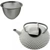 CAST IRON KETTLE 1.25L TEA TEAPERTAIN + 2x CUPS