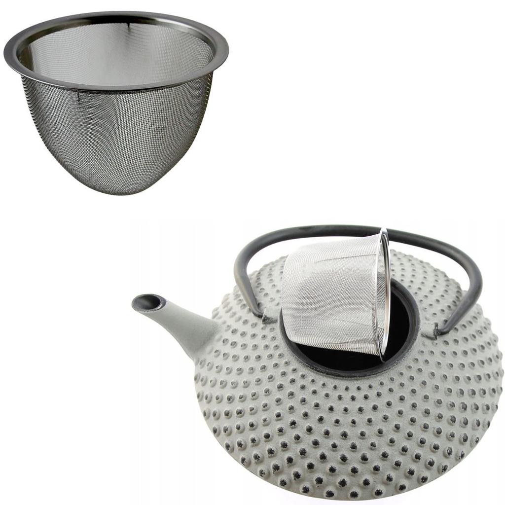 CAST IRON KETTLE 1.25L TEA TEAPERTAIN + 2x CUPS