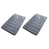 Set Of 2 NonSlip Bath Mats Quick Dry Rugs Polyester Carpet Easy To Clean Bathmat Machine Washable
