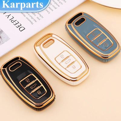 Carcasa pentru chei de la distanță din TPU cu margini aurii pentru A1 A3 8V A4 B8 B9 A5 A6 C7 A7 A8 Q3 Q5 Q7 S4 S6 S7 S8 R8 TT Accesorii pentru suport