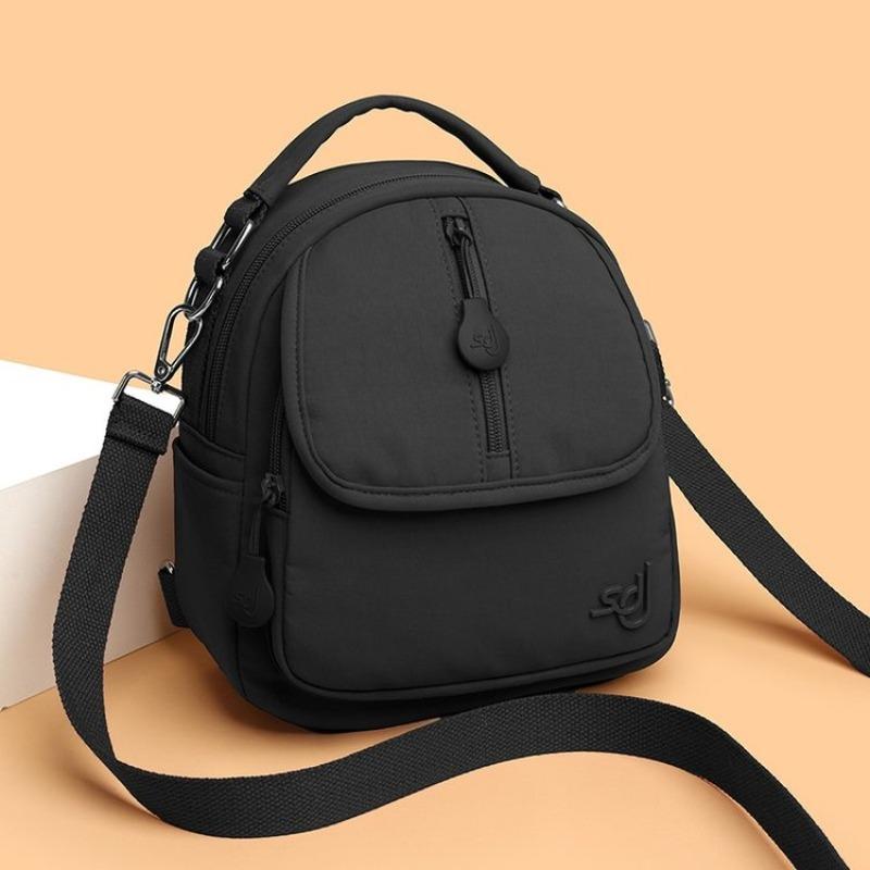 Women Mini Convertible Nylon Backpack Multi Pocket Crossbody Bag Top Handle Shoulder Bag  for Daily Use Travel Shopping Holiday Gifts