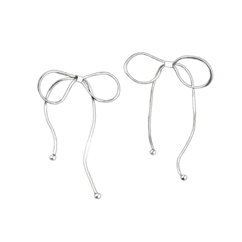 Eye catching Bowknot Earrings Adornment Unique Dangle Ear Studs for Daily Wear 1