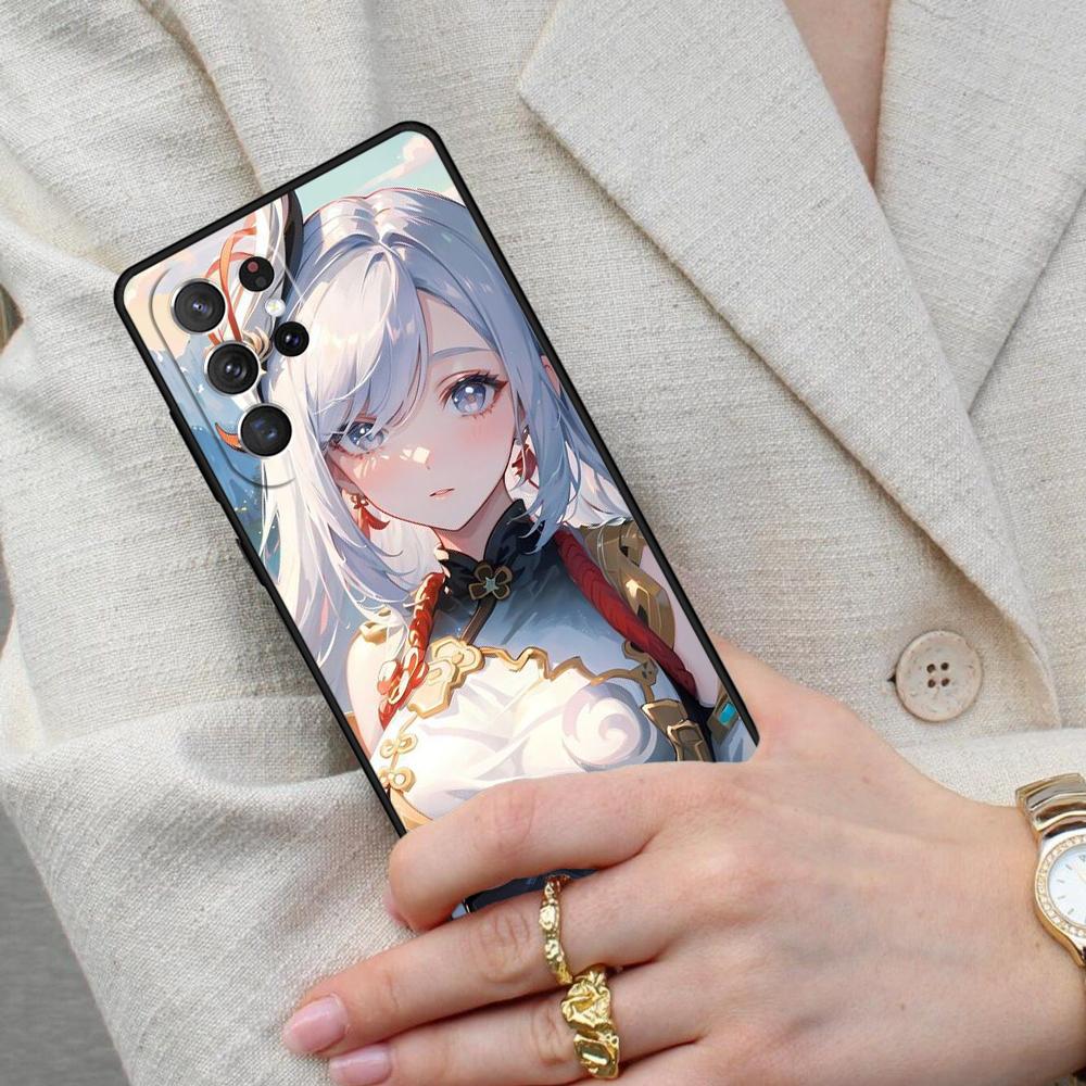 Genshin Impact Shenhe Cell Phone Case for Samsung Galaxy S26 Ultra S25 S24 S23 S22 S21 S20 Note10 Cover