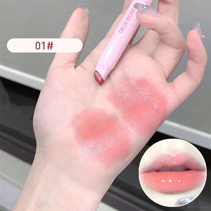 

Зволожуюча помада Ручка Легко фарбується Розгладжує Стійкий блиск для губ Відтінок для губ Макіяж Косметика