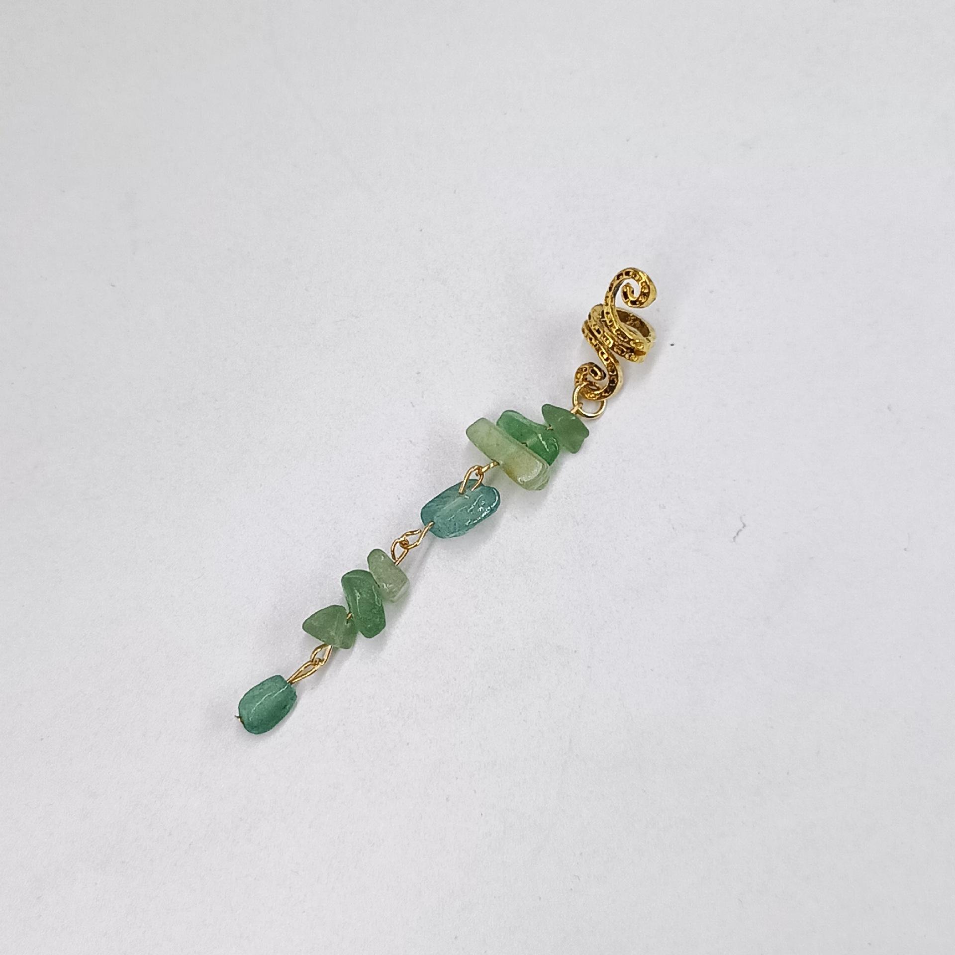 

Індивідуальна перебільшена коса Шнур для волосся Індивідуальна підвіска з натурального каменю Кільце для волосся Етнічний стиль Голова Мотузка Дреди Вінтажна заколка для волосся