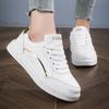 Fashion New Versatile And Popular Spring Student White Shoes For Women In Summer Sports Flat-Soled Casual Thick-Soled High-Rise Shoes