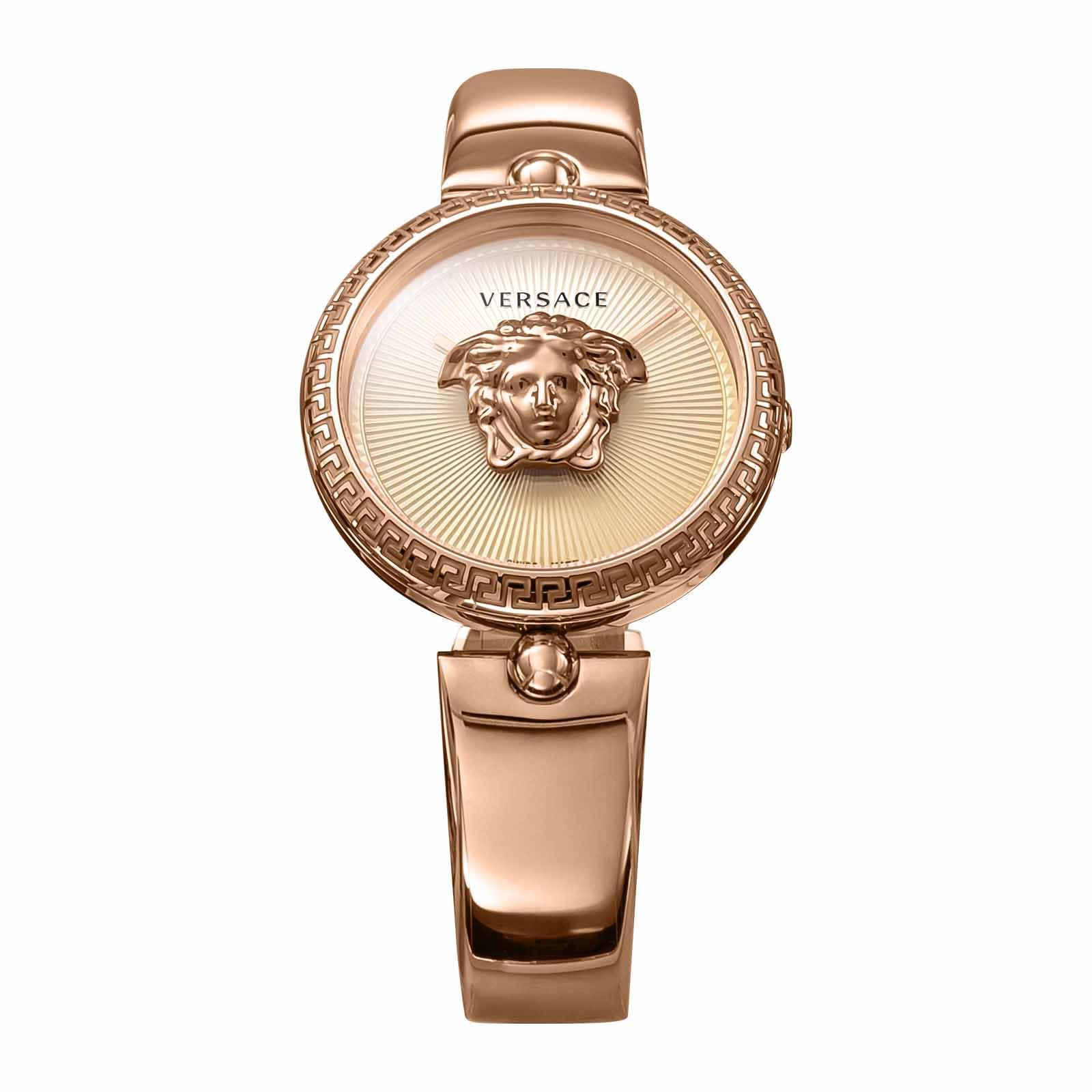 

Watch PALAZZO Pink Gold Dial Quartz Waterproof for Daily Use Sapphire Glass 34mm VECQ00718 Gold [Versace] Women s [Used]