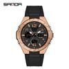 Sanda Men's Multifunctional Dual Display Luminous Waterproof Sports Watch for Teens
