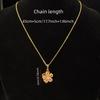 Collier tendance pour femme avec un pendentif floral rotatif Design minimaliste, parfait comme cadeau d'anniversaire