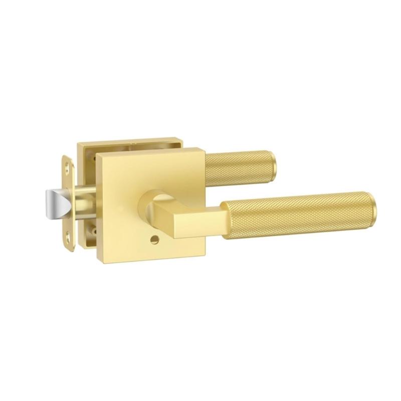 

Square Privacy Door Lever Keyless Door Lock Closet Door Interior Heavy Duty Door Knob Interior Passage Door Knobs золотий