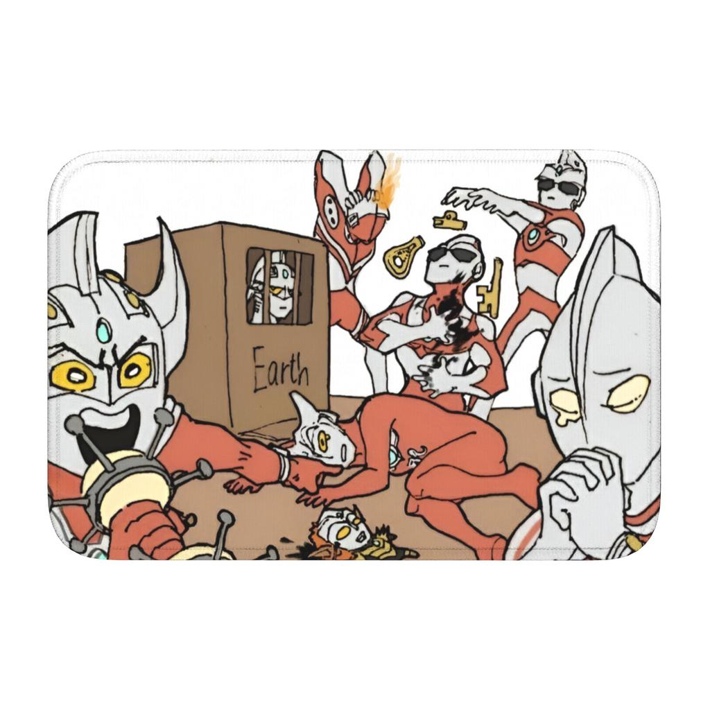 Ultramanes Anime Doormat Anti-Slip Bath Kitchen Welcome Mat Living Room Door Floor Entrance Carpet Rug Footpad