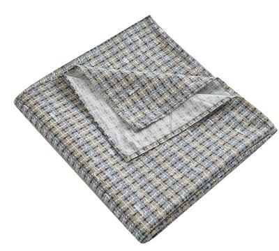 Single Flat Sheet, 150x240cm, 100% Cotton, Dust Mite Resistant, Antibacterial, Check Pattern