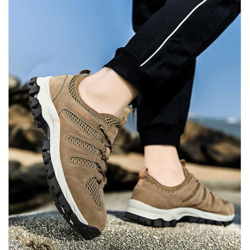 Summer Men's Breathable Mesh Casual Sports Shoes Mesh Shoes Hollow Out Hiking Shoes Student Shoes Wading Shoes Tide Shoes Male