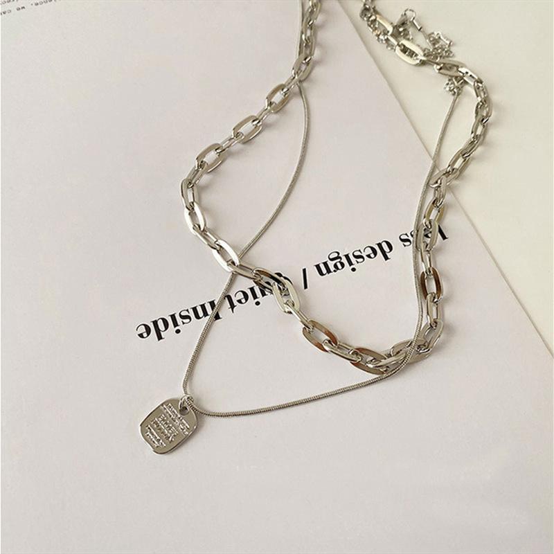 Necklace Women's Light Luxury Niche New Ins Hip Hop Internet Celebrity Design Sense Premium Accessories with Sweater Chain