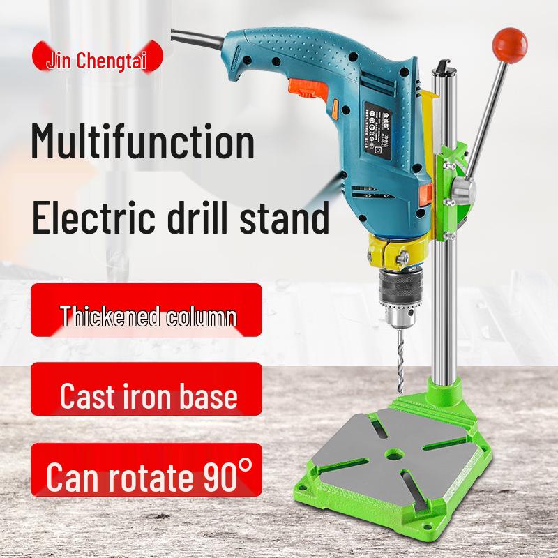 Industrial Grade Bench Drill Stand - High Precision Multifunctional Electric Hand Drill Station for Home Use