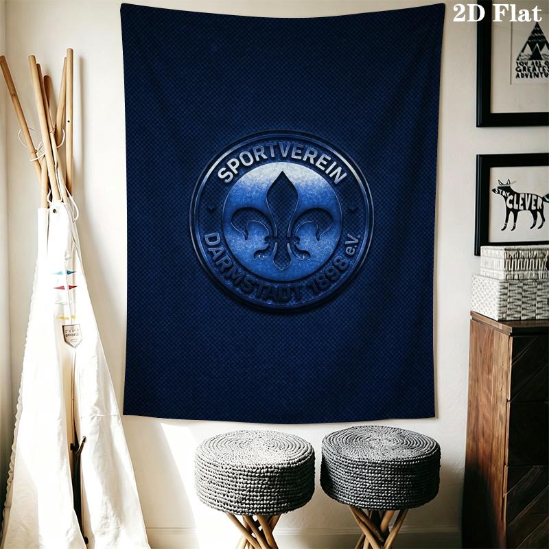 Fc Olympia Darmstadt Wandteppich Ästhetischer Wandbehang Bedruckte Stoffdecke Dekorative Wandteppiche für Schlafzimmer Wohnzimmer Heimdekoration