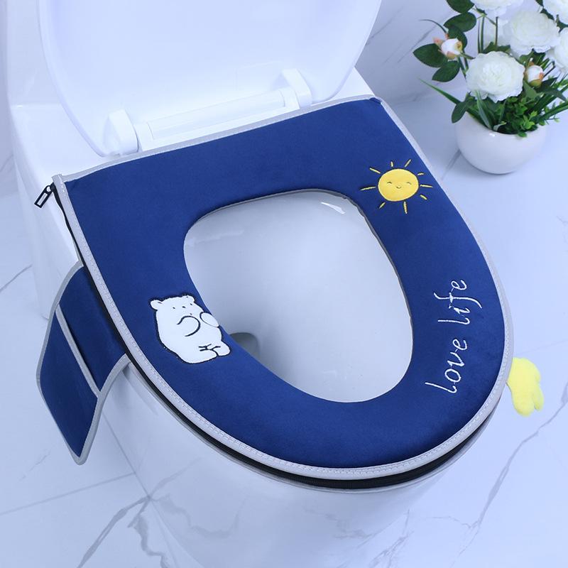 Toilet seat cushion zipper comfortable summer new toilet seat household toilet cover toilet cover