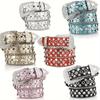 Hip Hop Rhinestone Belts Trendy Solid Sparkling PU Leather Belt Cowboy Cowgirl Jeans Pants Belt For Women Girls