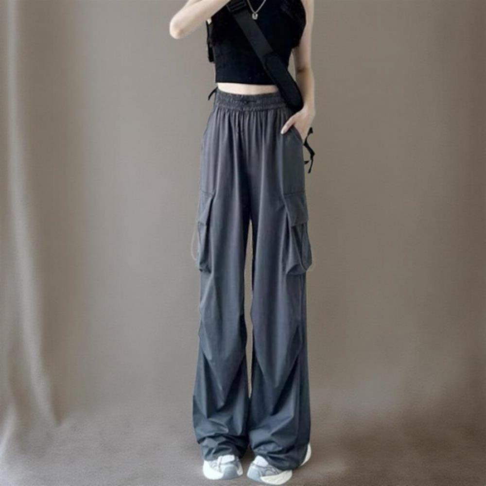 New ArrivalS Open Run Women S caSual Two Pocket String Cargo Wide pantS