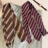 Simple Korean Striped Tie Printed Stripe JK Uniform Necktie Harajuku Style Y2K Shirt Tie Decoration JK Uniform Decoration