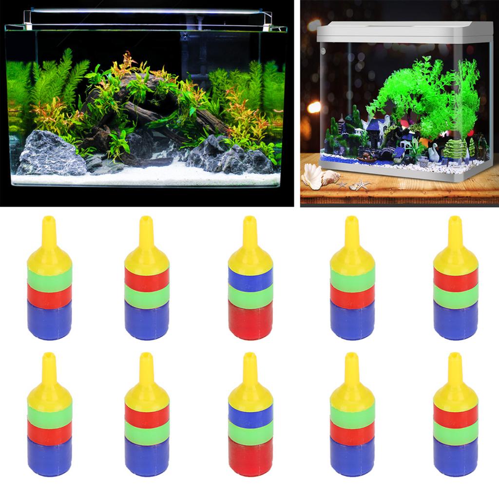 10pcs Aquarium Stone, Stone Bubble Cylinder Release Oxygen Increased Diffuser High Efficiency Ventilation Cleaning Pump Accessories for Aq