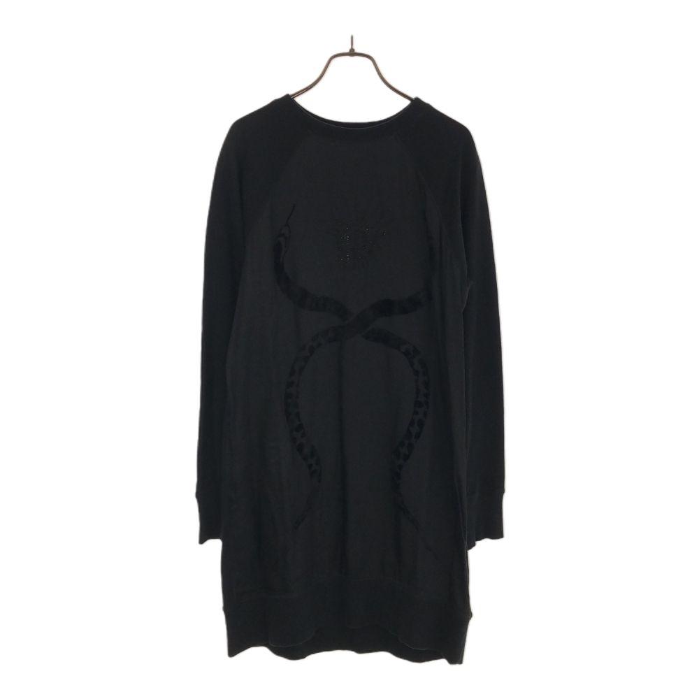 DIESEL Snake Pattern Long sleeve one piece S black Rhinestone Women Used