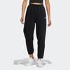 adidas Neo Solid Color Logo Print Fleece-Lined Cuffed Harem Sweatpants Women Bottoms Black HZ2409