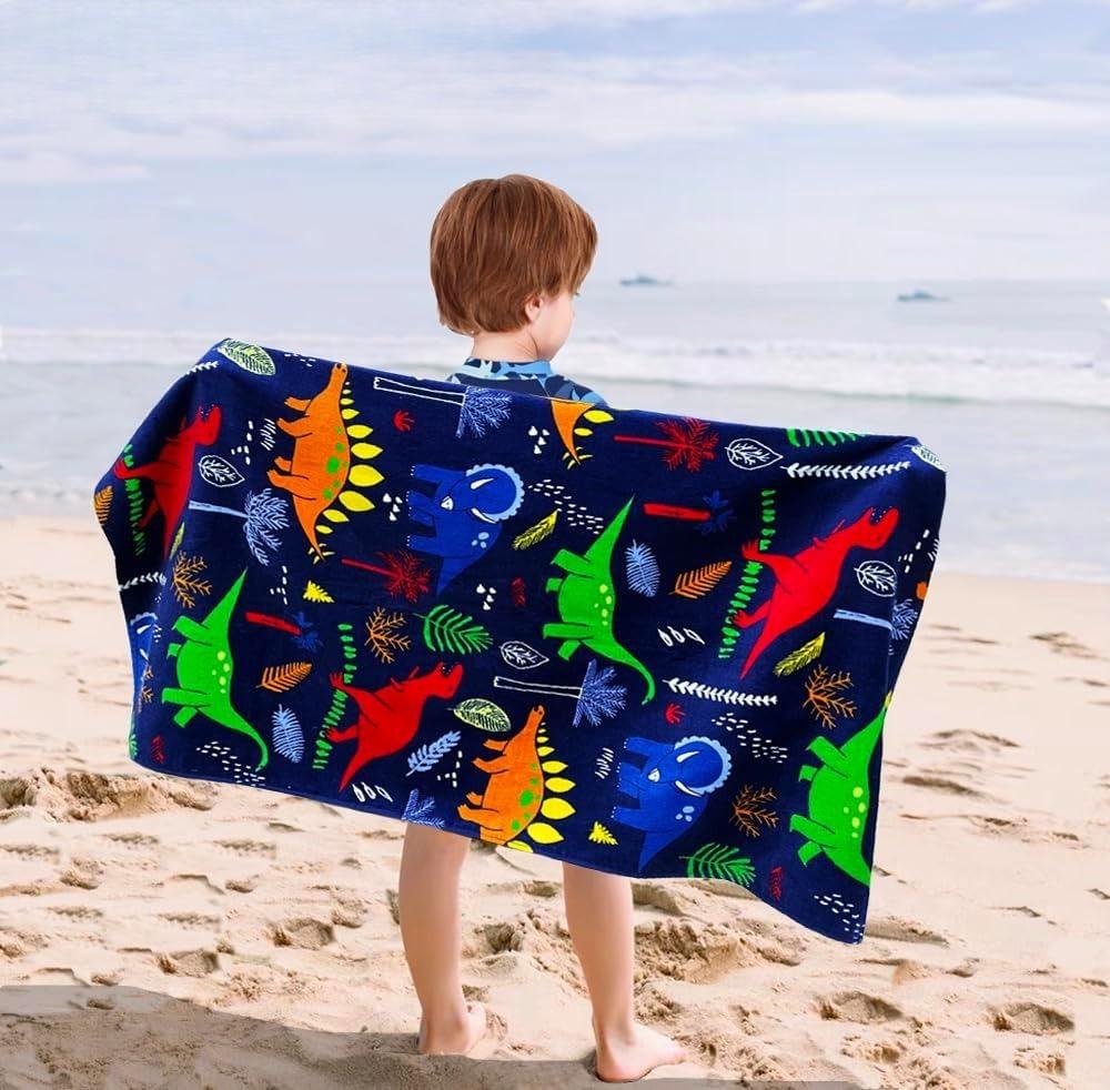 

Cute Dinosaurs Beach Towel for family staff friends Gift Towel Quick-Dry Towel For Bath Yoga Tourism Beach GYM Camping Swimming W40*H60(CM)
