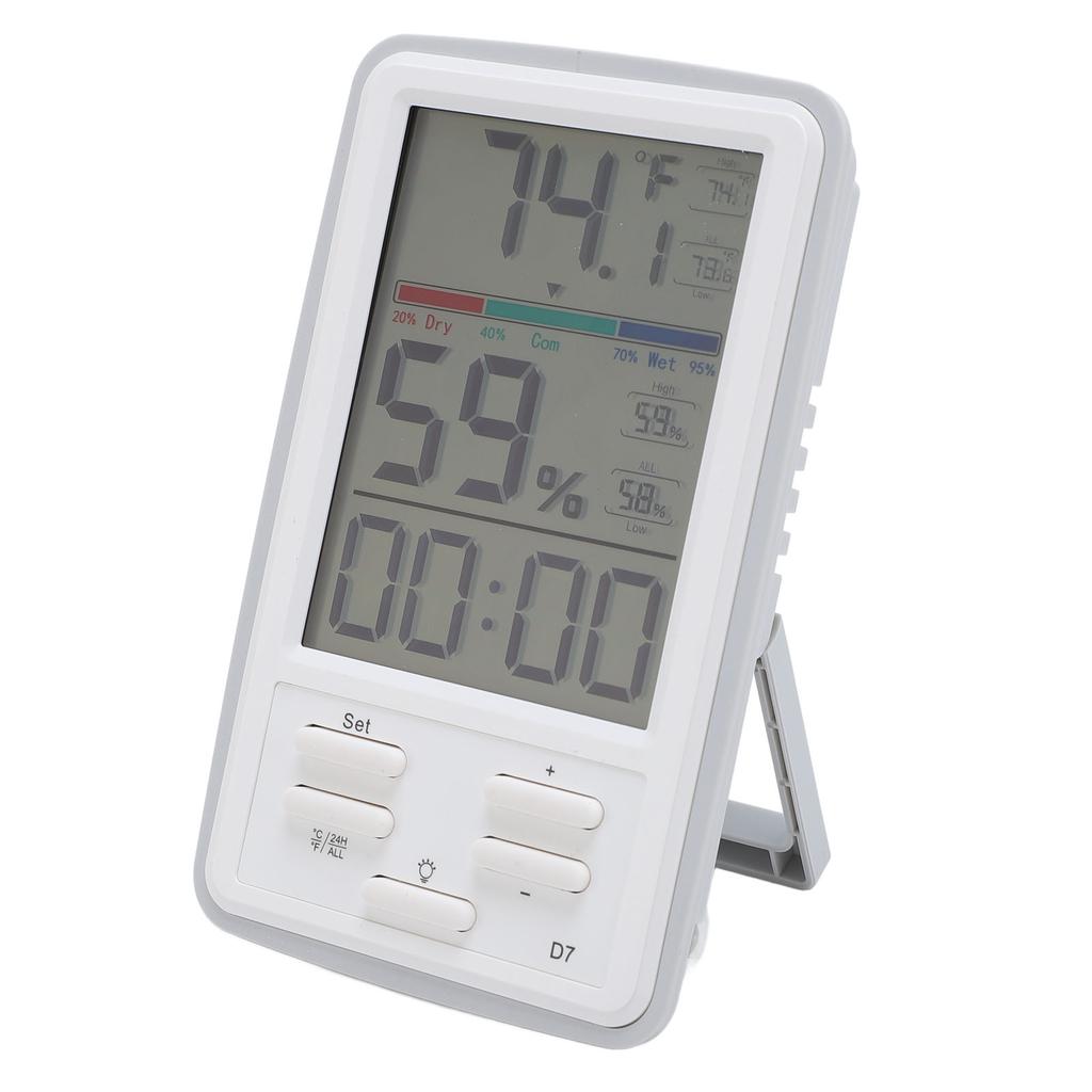 Cyfrowy Higrometr Termometr Wewnętrzny Miernik Temperatury i Wilgotności z Podświetleniem do Domu Laboratorium