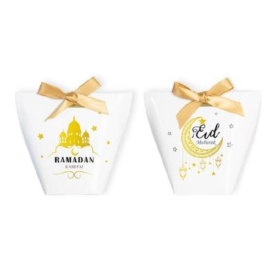 20 Stück Eid Mubarak-Geschenkverpackungsboxen Niedliche Muslim-Ramadan-Kareem Süßigkeitenboxen