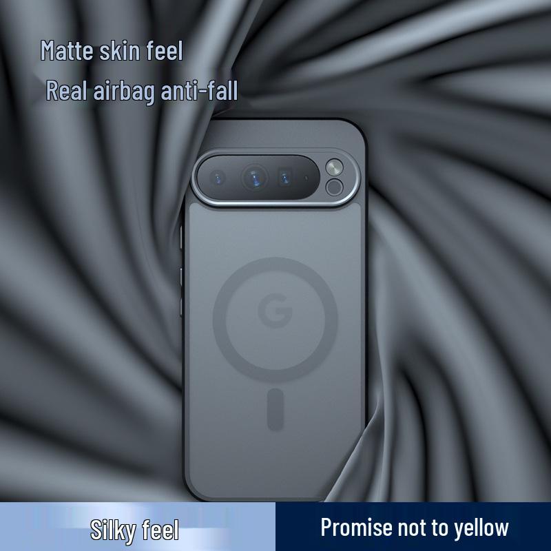 Capa Magnética para Celular Google 9ProXL - Capa Protetora MagSafe com Toque de Pele Fosca para Pixel 9