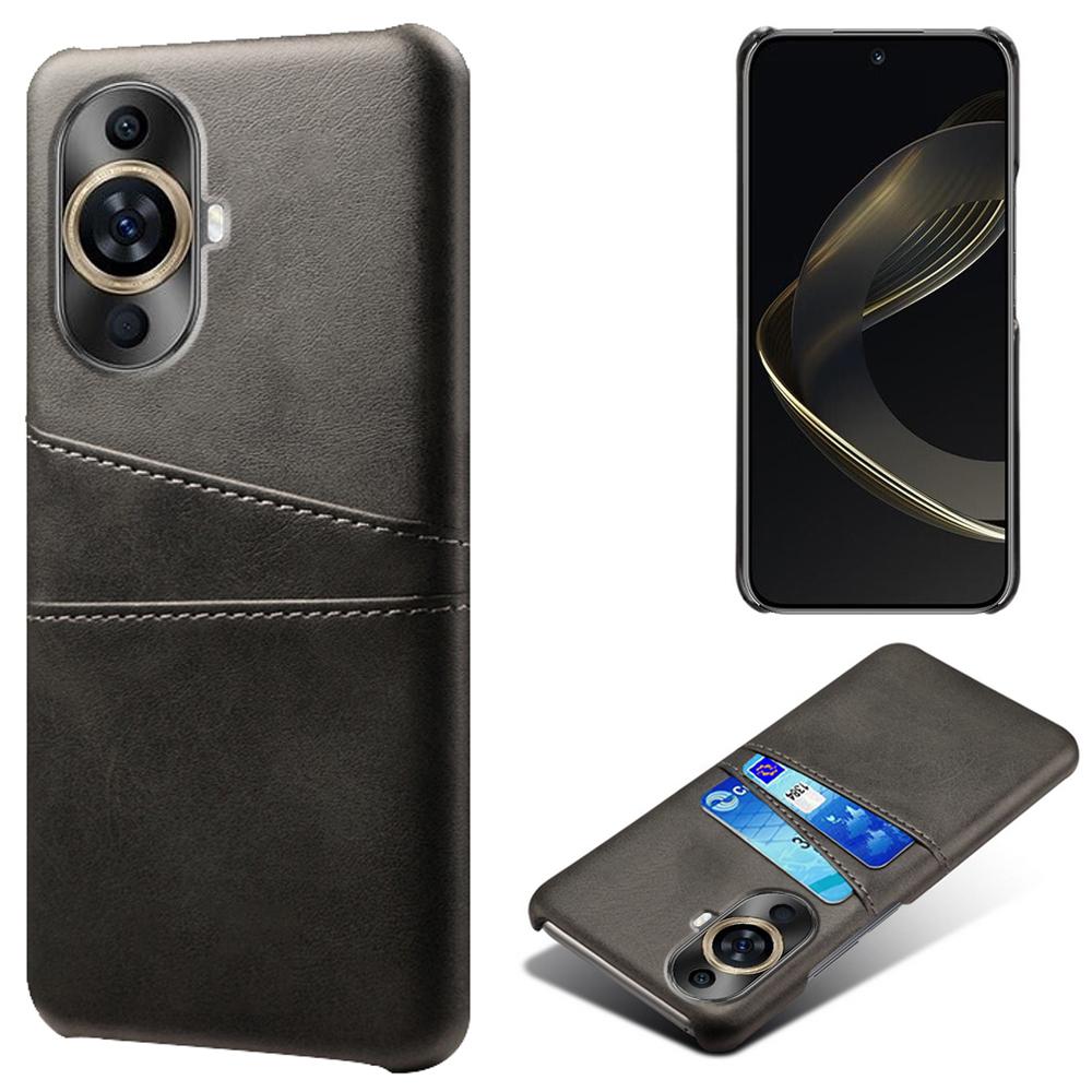 

Для Huawei nova 11/nova 12s 4G/nova 12 Lite 4G Чехол для телефона с двумя слотами для карт, устойчивый к царапинам, ПУ кожа+ПК, противоцарапинный чехол для телефона Black