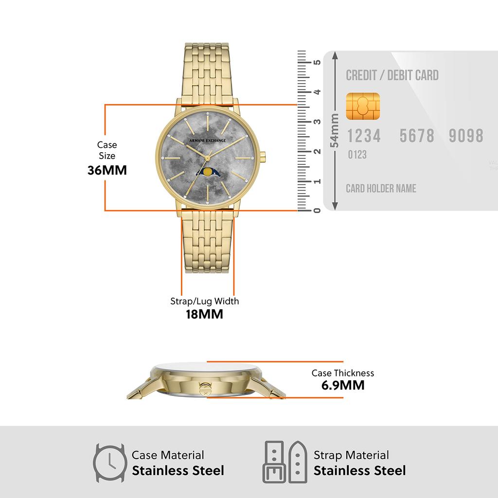Armani NA AX5586 Gold Watch [AX Exchange] Women's