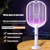 3000V Rechargeable Electric Fly Swatter USB-C Handheld Bug Zapper Racket 2 In1 Fly Killer and Mosquito Trap Lamp for Home Office