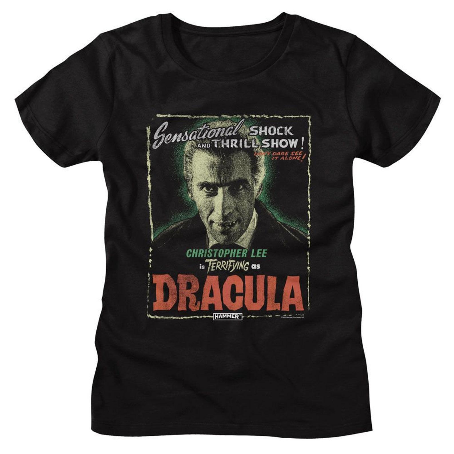 Hammer Horror Lee As Dracula Black Women s T-Shirt 4XL