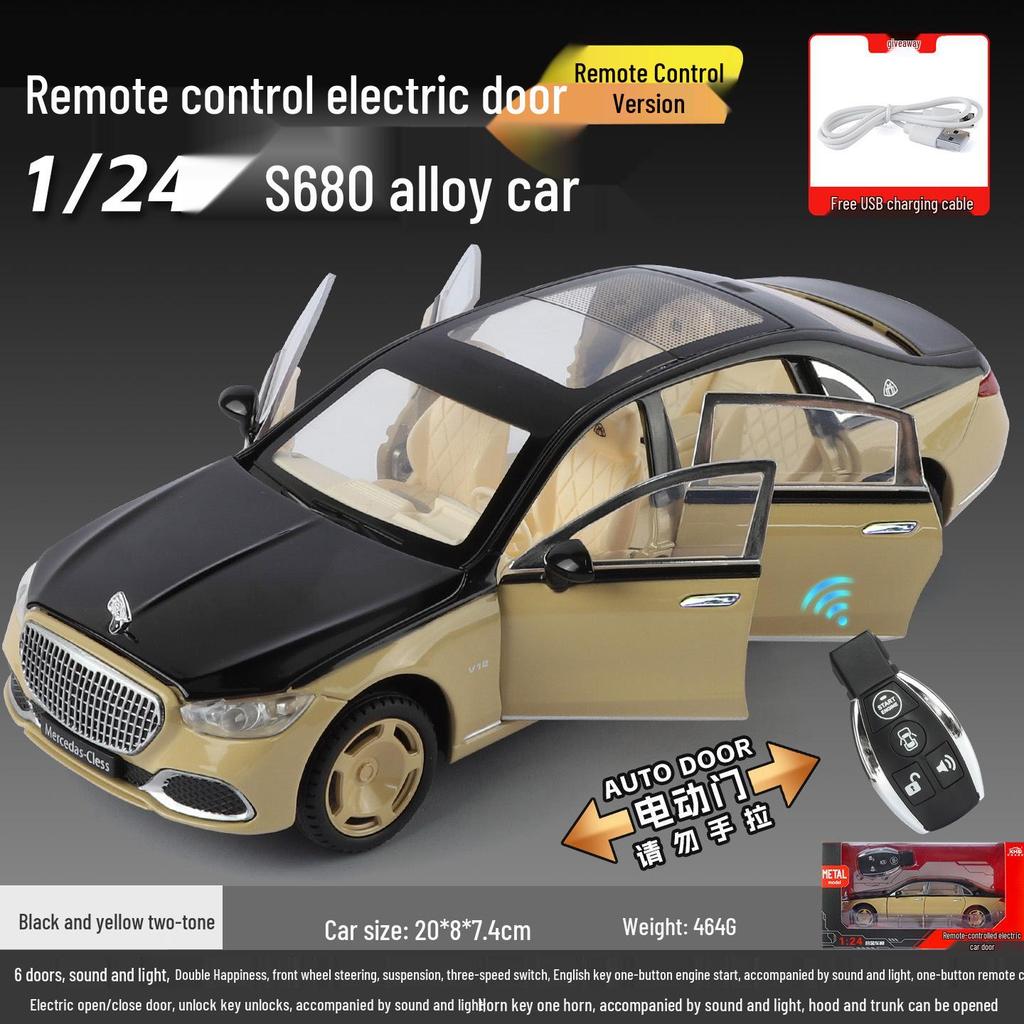 1/24 Rolls-Royce Phantom Alloy Car Model with Sound, Light, and Starry Sky Roof for Kids' Collection and Decoration.