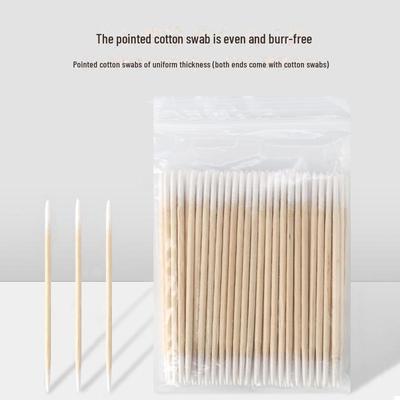 Disposable Double-Headed Fine Cotton Swabs for Nail Art with Pointed Tips