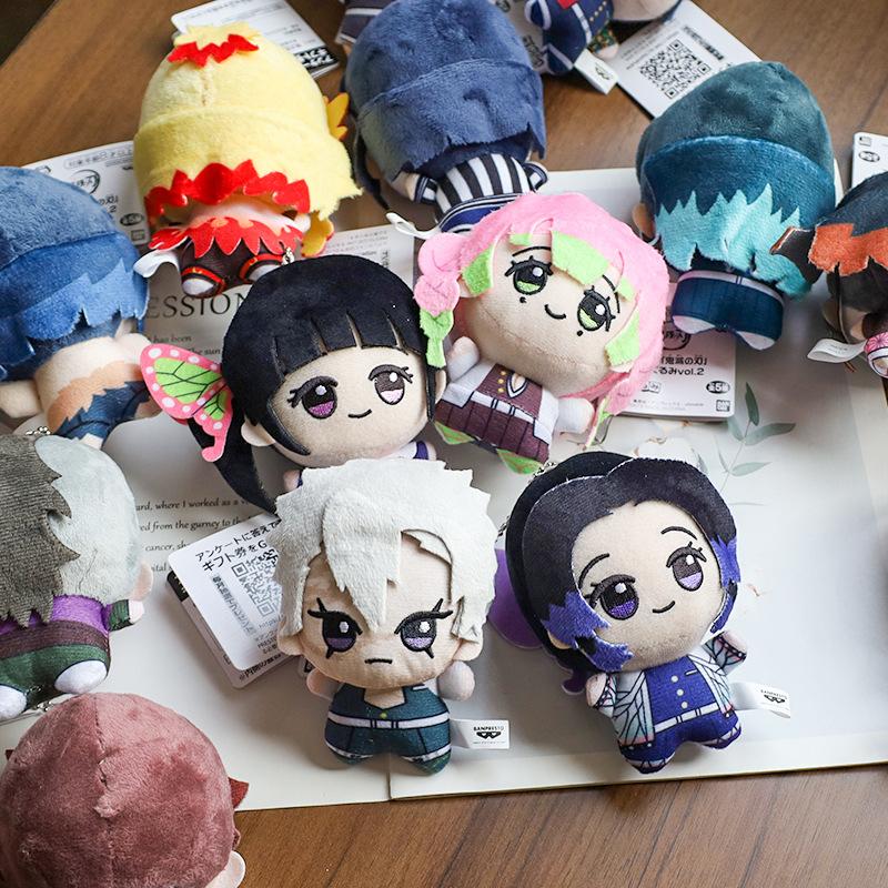Non-Toxic New 10Cm Anime Demon Slayer Tomioka Giyu Kamado Tanjirou Kamado Nezuko Agatsuma Zenitsu Shinazugawa Genya Plush Toy Doll Gift