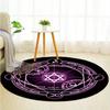 S Purple Magic Formation Round Rug Nonslip Area Rug Office Chair Mat Carpet For Living Room Bedroom Home Decor