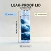 1PC Dark Swirling Cloud Sky Art Print 750ml Color Plastic Sports Water Bottle Leakproof Flip Straw Lid Suitable for Sports Office Home Use