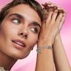 ME Series 925 Silver Chained ME Wire Heart Medallion Marry Double Link Charm Fit Original Bracelet Accessories