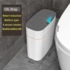 16L New Smart Trash Can High-tech Induction Storage Bucket Bathroom Deodorant Waterproof Trash Can Household with Lid Creative