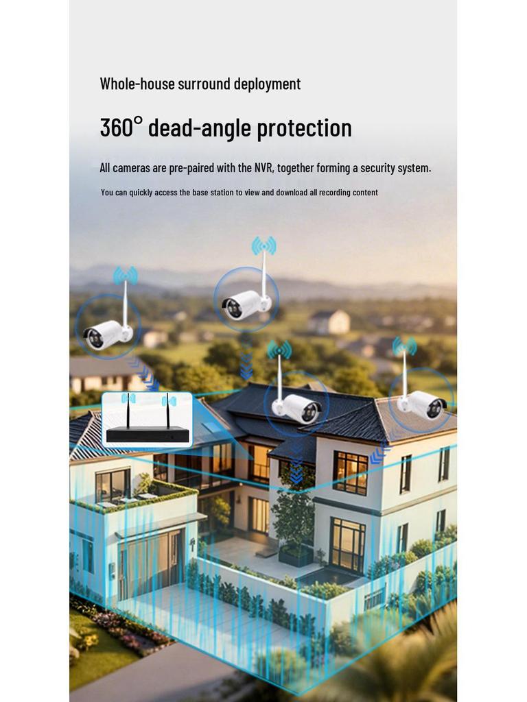 5MP Wireless NVR Kit: 4/8-Channel Surveillance System with Mobile Remote View