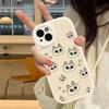 Cartoon Siamesische Katze Paar Handyhülle für iPhone 16 15 14 11 12 13 Pro Max Plus Rückseite Lederhülle